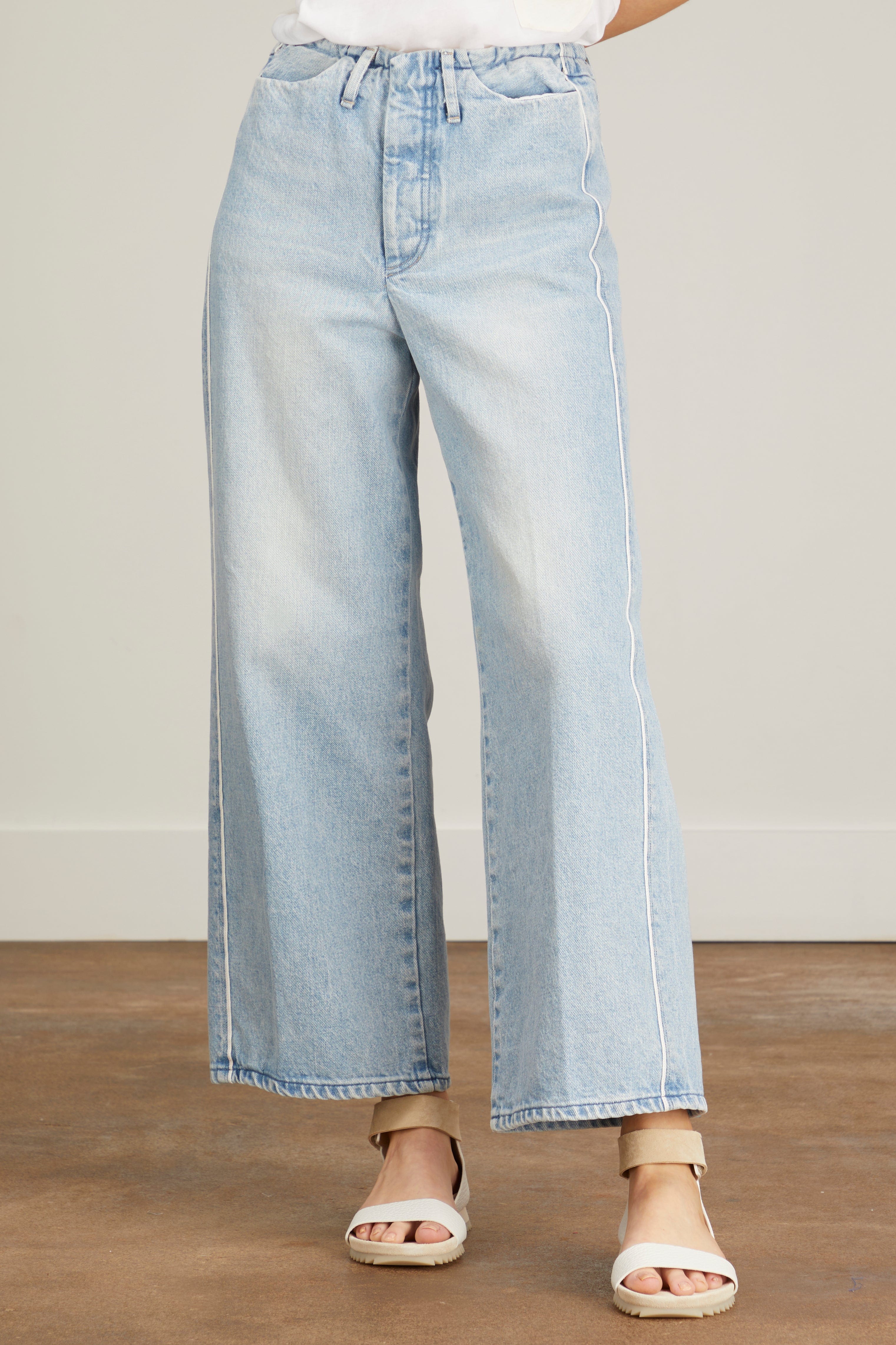 Tanaka Jeans The Selvedge Jean Trouser in Bleach Blue Tanaka The Selvedge Jean Trouser in Bleach Blue