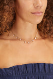Theodosia Necklaces Teardrop Necklace in Pink Opal and Gold Theodosia Teardrop Necklace in Pink Opal and Gold