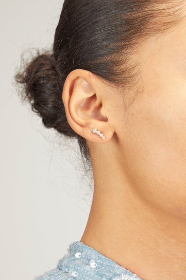 Theodosia Earrings Diamond Bezel Studs