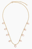 Theodosia Necklaces Teardrop Necklace in Pink Opal and Gold Theodosia Teardrop Necklace in Pink Opal and Gold