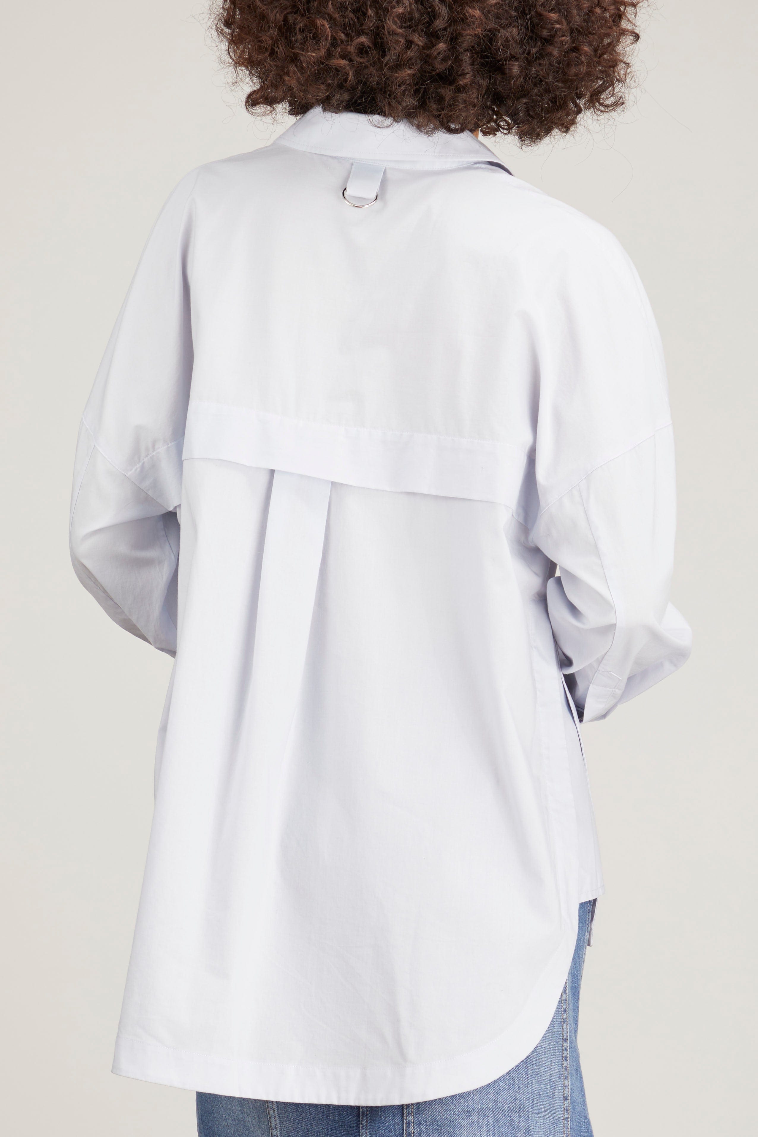 Tibi Tops Classic Shirting Oversized Shirt in Blue Tibi Classic Shirting Oversized Shirt in Blue