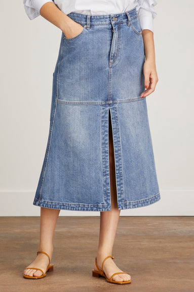 Tibi Skirts Denim Skirt in Classic Blue Tibi Denim Skirt in Classic Blue