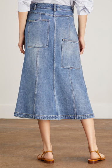 Tibi Skirts Denim Skirt in Classic Blue Tibi Denim Skirt in Classic Blue