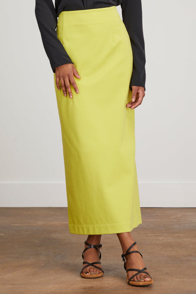Tibi Skirts Knit Pencil Skirt in Geko Green