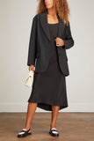 Tibi Jackets Liam Tropical Wool Blazer in Black