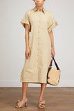Tibi Dresses Roller Sleeve Shirtdress in Clay