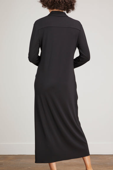 Tibi Dresses Serpentine Jersey Shirt Dress in Black Tibi Serpentine Jersey Shirt Dress in Black