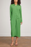 Tibi Dresses Serpentine Jersey Shirt Dress in Leaf Green Tibi Serpentine Jersey Shirt Dress in Leaf Green