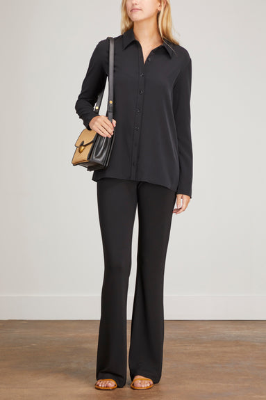 Tibi Tops Soft Drape Slim Shirt in Black Tibi Soft Drape Slim Shirt in Black