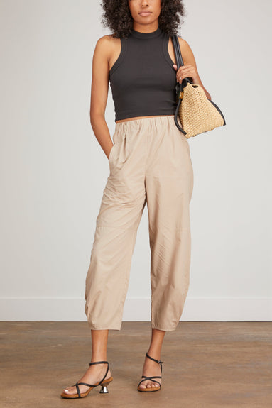 Tibi Pants Vintage Cotton Pull On Jogger in Dark Stone