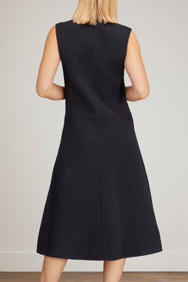 Tibi Dresses Angora V Neck Dress in Navy Tibi Angora V Neck Dress in Navy