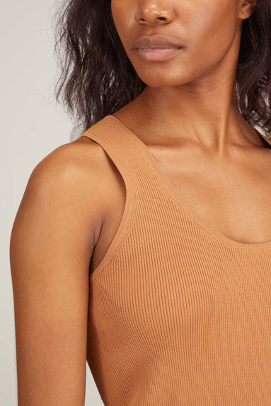 Tibi Sweaters Giselle Tank Sweater in Caramel