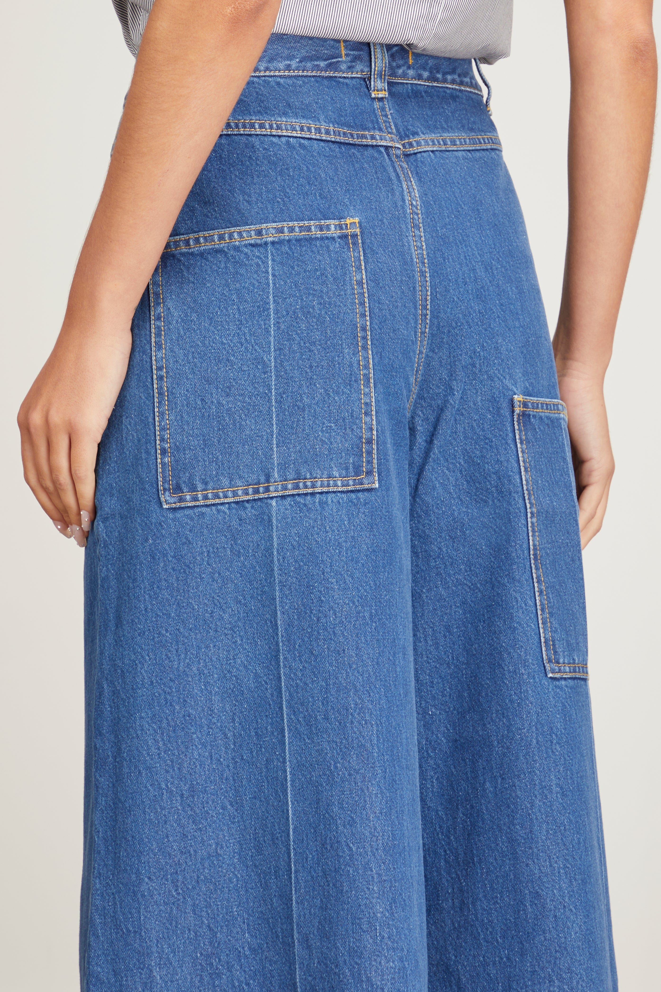 Tibi Jeans Petite Murray Jean in Medium Stone Wash