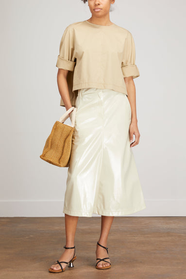 Tibi Tops Sculpted Top in Clay