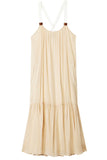 Tibi Clothing Spring Gauze Leilei Full Dress in Blush
