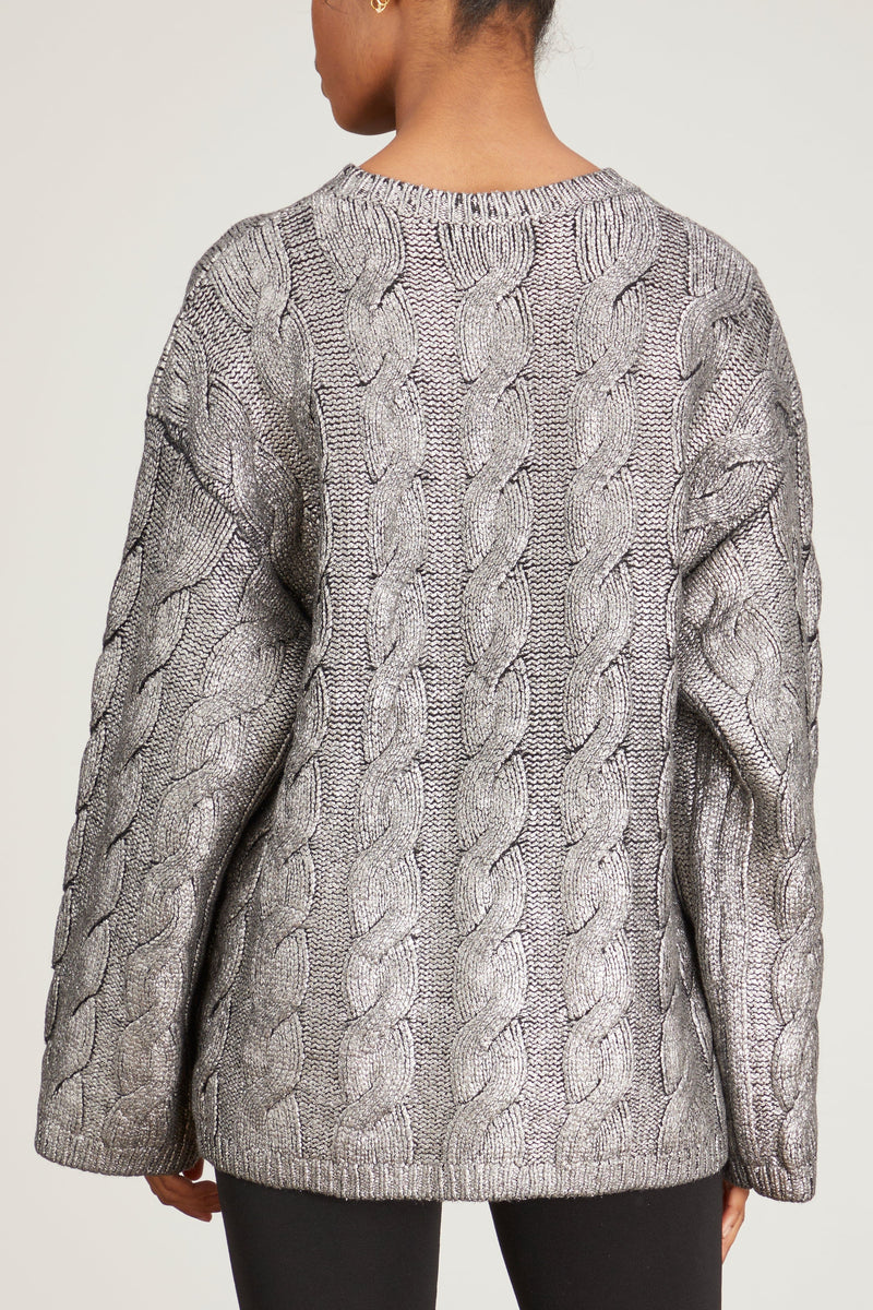 Silver Knit Sweater