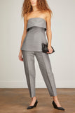 Toteme Tops Foldover Evening Top in Steel