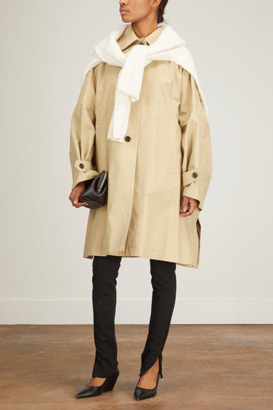 Toteme Coats Gabardine Car Coat in Cashew