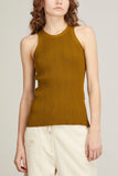 Toteme Tops Seamless Rib Tank Top in Olive