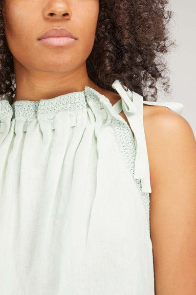 Ulla Johnson Tops Ezra Tank in Cerulean