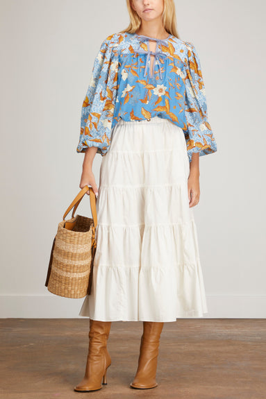 Ulla Johnson Tops Joanie Blouse in Lapis Ulla Johnson Joanie Blouse in Lapis