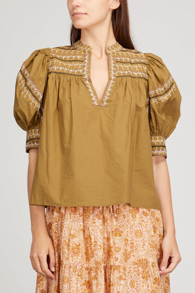Ulla Johnson Tops Noam Top in Olive