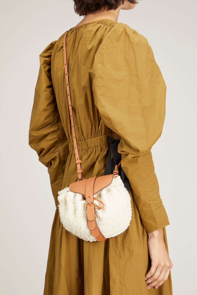 Ulla Johnson Remy Convertible Boucle Shoulder Bag in Natural