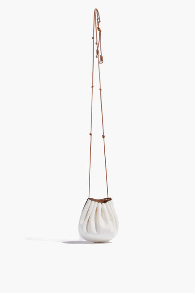 Paloma Ruched Pochette in Pristine