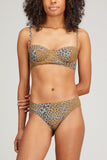 Ulla Johnson Swimwear Zahara Bikini Top in Ocelot