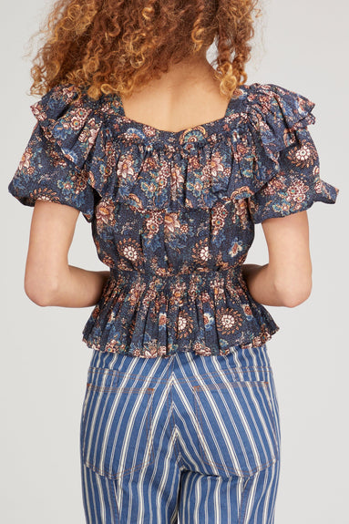 Ulla Johnson Tops Warner Blouse in Twilight