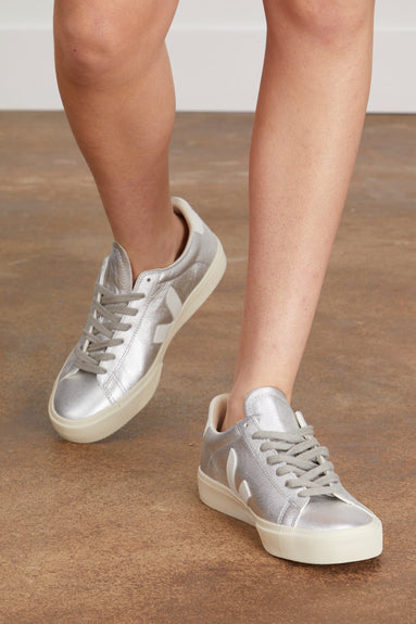 Veja Sneakers Campo Sneaker in Silver/White Veja Campo Sneaker in Silver/White