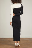 Victor Glemaud Dresses Long Sleeve Crew Neck Dress in Black/White