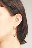 Vintage La Rose Earrings Diamond and Emerald Pave Hoops in 14k Yellow Gold