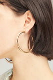 Vintage La Rose Earrings Large Gold Hoops in 14k Yellow Gold
