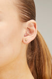 Vintage La Rose Earrings Turquoise Star Single Stud in 14k Yellow Gold
