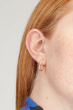 Vintage La Rose Earrings Paperclip Huggies in 14k Gold