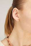 Vintage La Rose Earrings Pink Sapphire Cluster Single Stud in 14k Yellow Gold