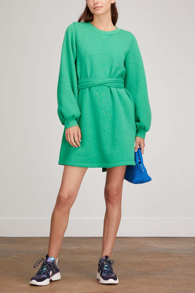 Xirena Dresses Emma Fleece Dress in Green Leaf Xirena Emma Fleece Dress in Green Leaf