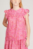 Xirena Tops Bria Top in Pink Flora Xirena Bria Top in Pink Flora