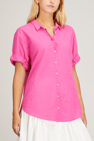 Xirena Tops Channing Shirt in Magenta Pink