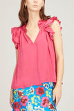 Xirena Tops Leonie Top in Pink Ruby