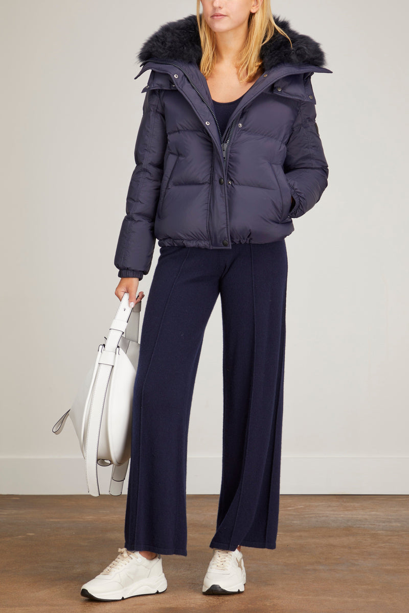 Yves Salomon Puffer Jacket in Dark Navy – Hampden Clothing