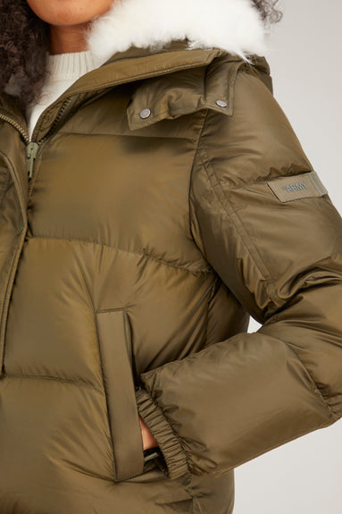 Yves Salomon Jackets Puffer Jacket in Hunter Green Yves Salomon Puffer Jacket in Hunter Green