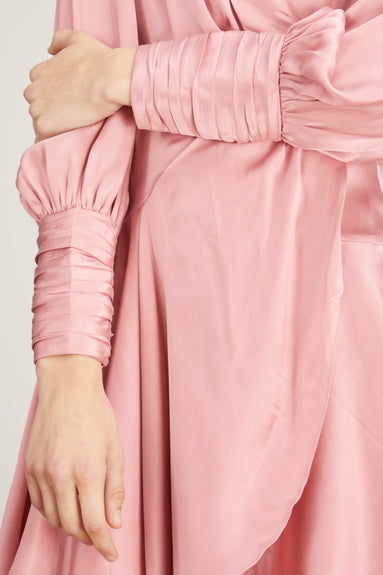 Zimmermann Dresses Silk Wrap Mini Dress in Lipstick
